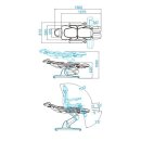 Electric beauty bed azzurro 870s pedi 3 motors cappuccino