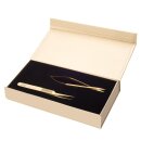 Sofi lashes set scissors + tweezers straight titanium gold
