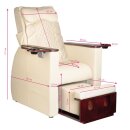 Foot care chair pedicure spa with back massage function azzurro 101 beige