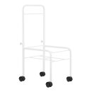 Foot bath with wheels white