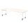 Folding massage table aluminum comfort 2-part cream