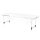Inklapbare massagetafel aluminium comfort 3-delig wit