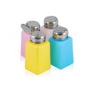 Fles met chrome pomp chrome 180ml gemengde kleuren