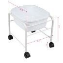 Foot bath with rollers for pedicure white