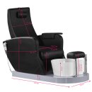 Foot care chair pedicure SPA AZZURRO 016p black with pump