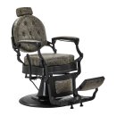 Kappersstoel BM88158 oud leer groen