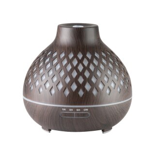 Aromaverspreider luchtbevochtiger spa 10 donker hout 400ml + timer